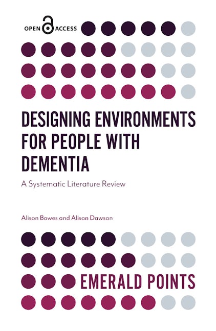 Book cover image for Designing Environments for People with Dementia ISBN: 9781787699748