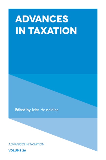 Book cover image for Advances in Taxation ISBN: 9781789732948