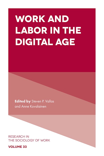 Book cover image for Work and Labor in the Digital Age ISBN: 9781789735864
