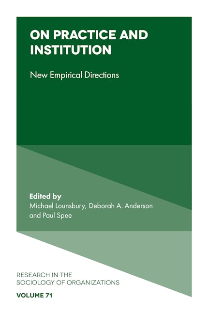 Book cover image for On Practice and Institution ISBN: 9781800434172