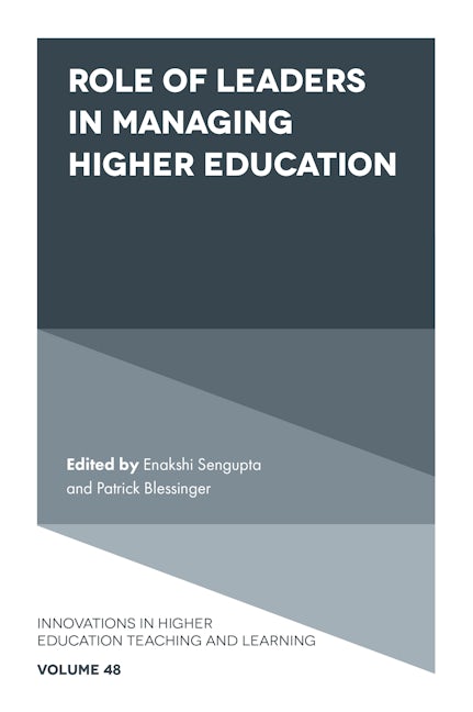 Book cover image for Role of Leaders in Managing Higher Education ISBN: 9781800437333