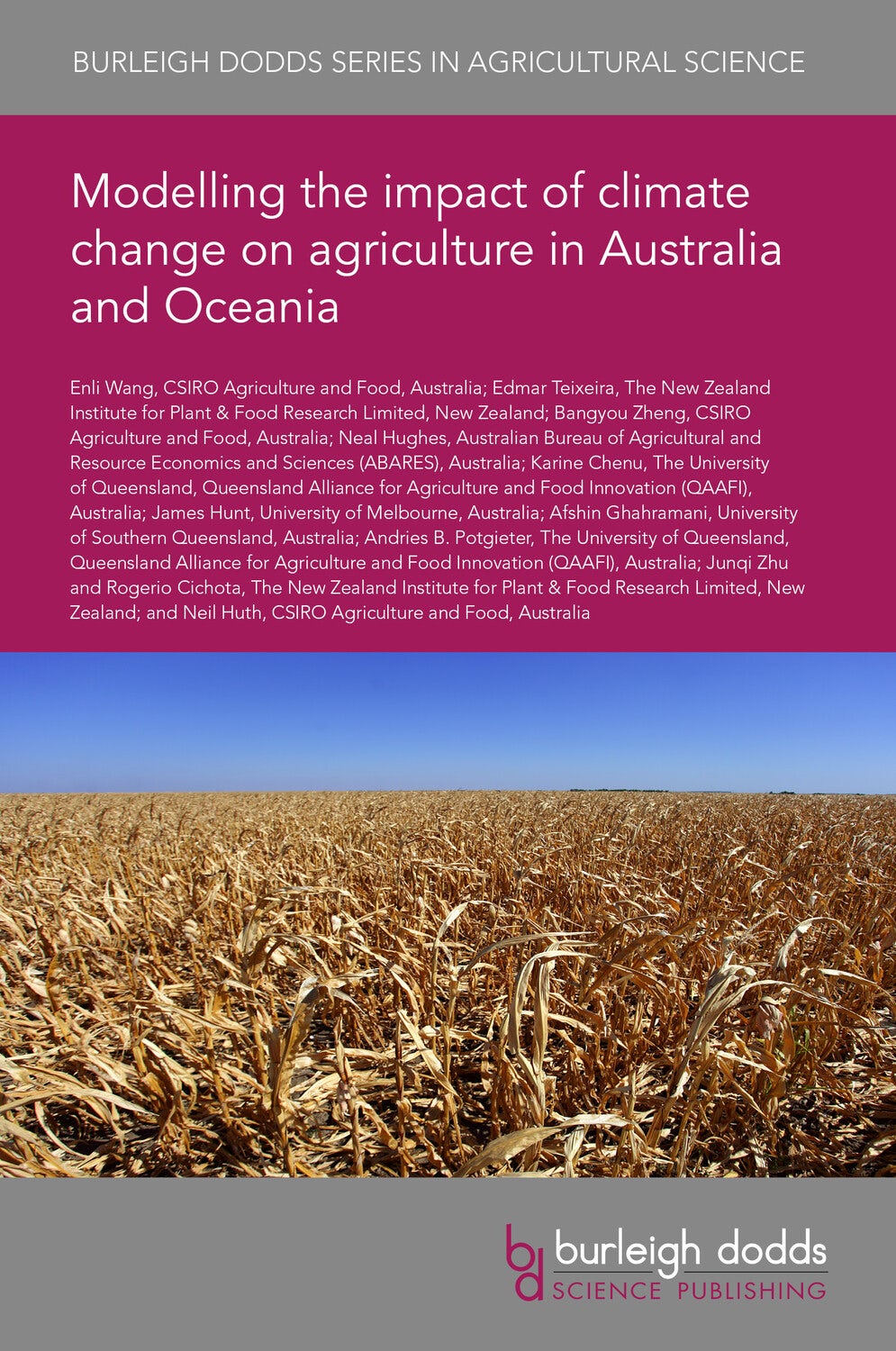 Book cover image for Modelling the impact of climate change on agriculture in Australia and Oceania ISBN: 9781801468442
