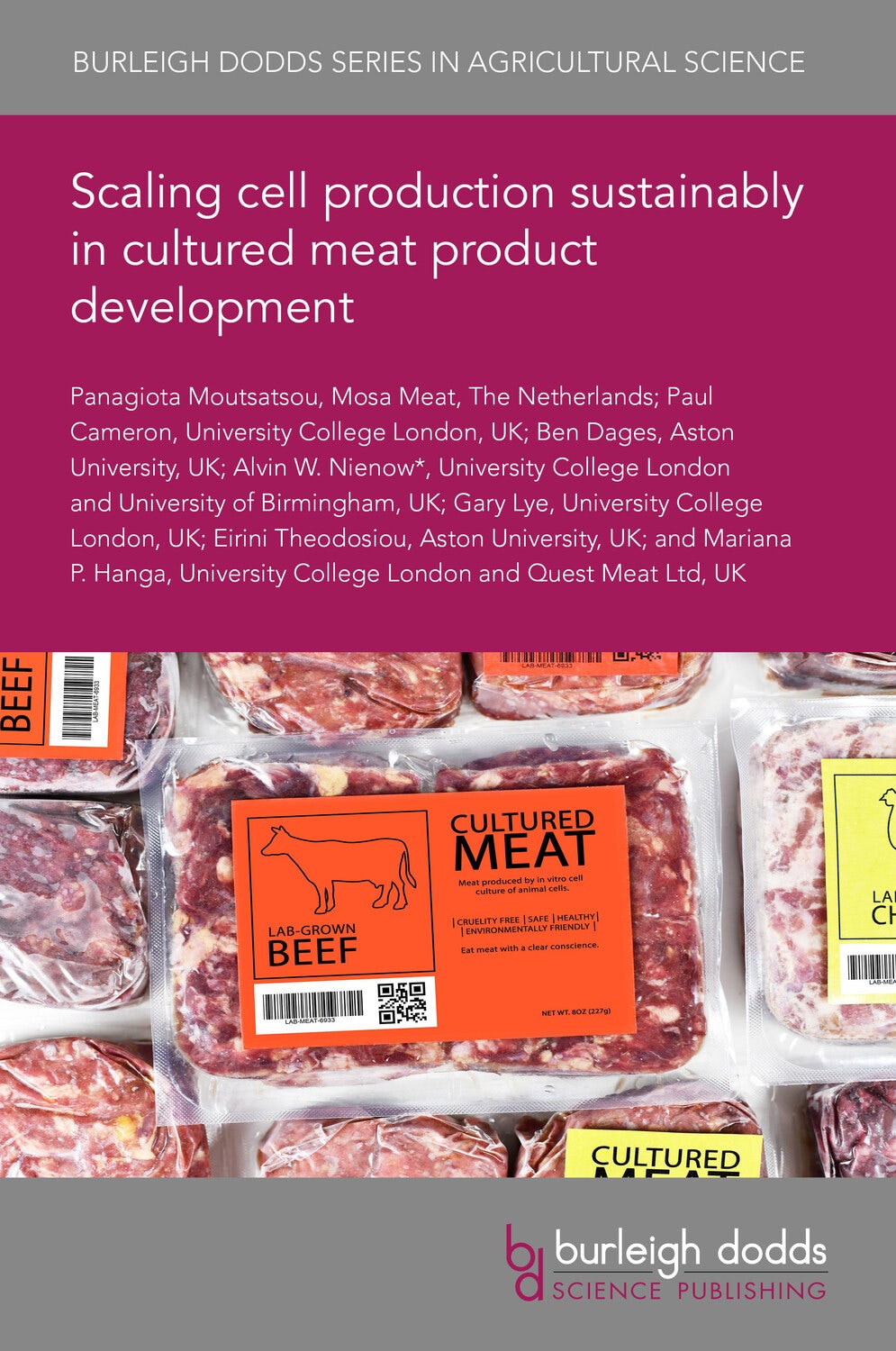 Book cover image for Scaling cell production sustainably in cultured meat product development ISBN: 9781801469791