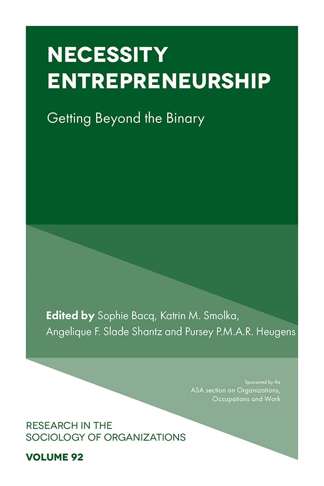 Book cover image for Necessity Entrepreneurship ISBN: 9781836089018