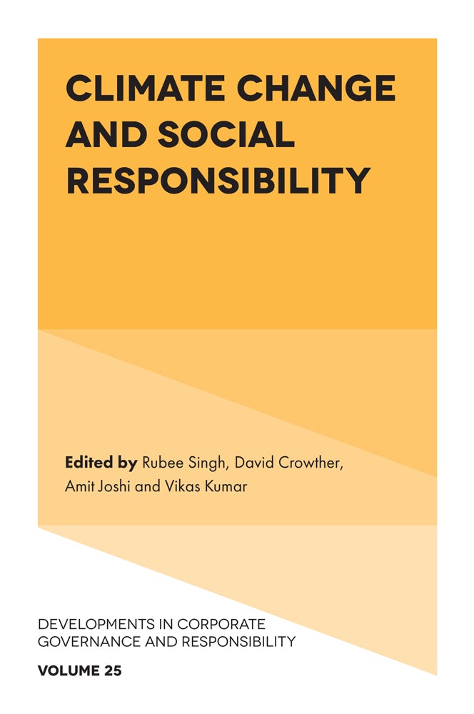 Book cover image for Climate Change and Social Responsibility ISBN: 9781836624738