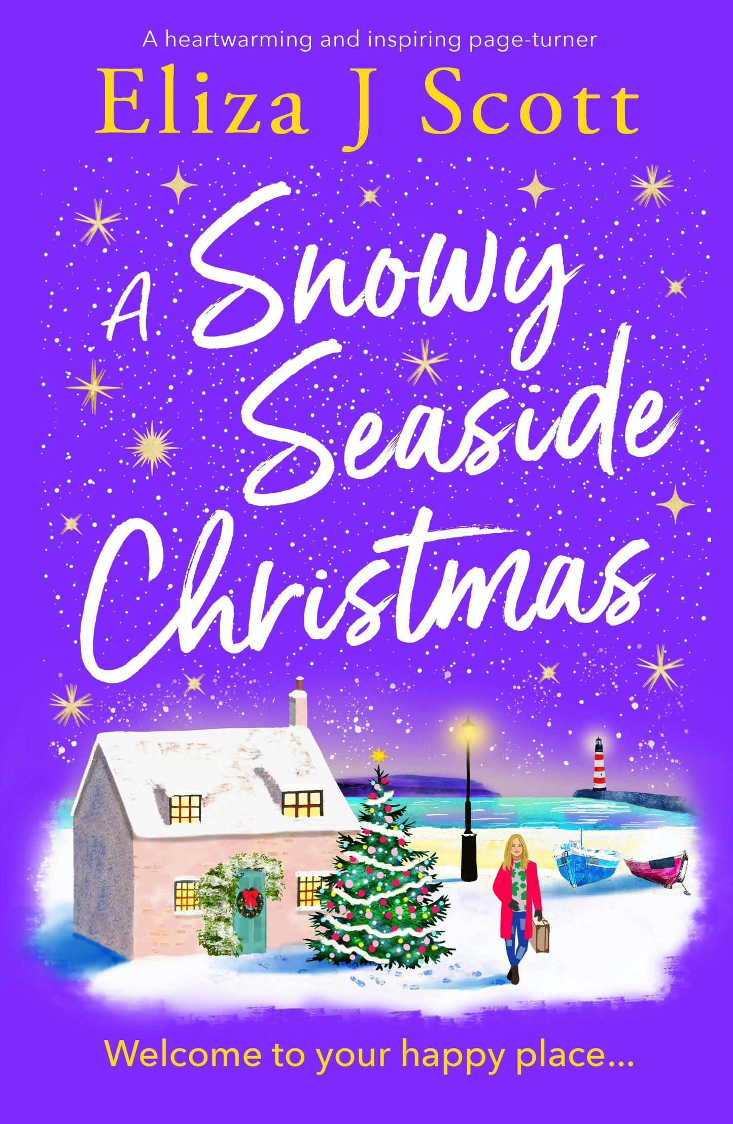 Book cover image for A Snowy Seaside Christmas ISBN: 9781837000302