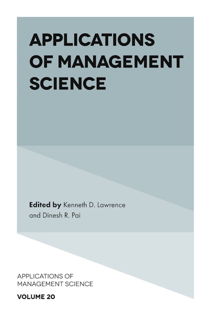 Book cover image for Applications of Management Science ISBN: 9781838670016