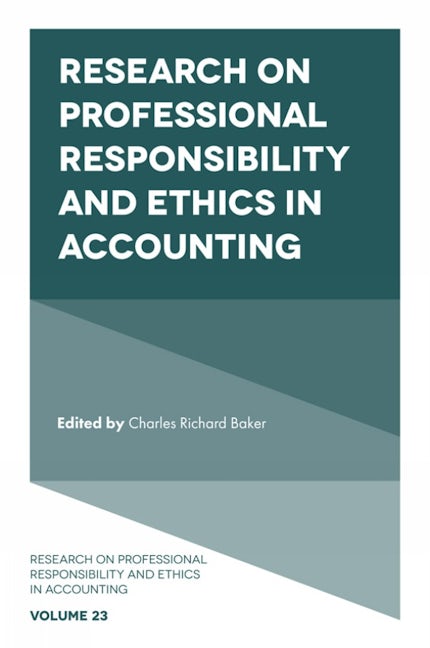 Book cover image for Research on Professional Responsibility and Ethics in Accounting ISBN: 9781838676704