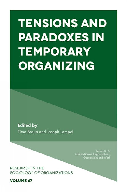 Book cover image for Tensions and paradoxes in temporary organizing ISBN: 9781839093494