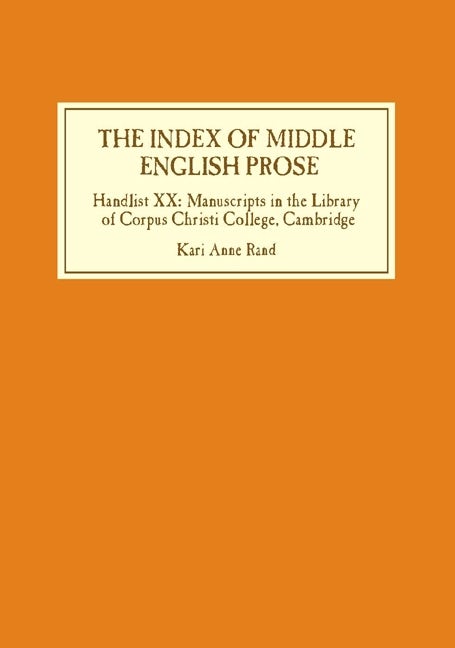 Book cover image for The Index of Middle English Prose ISBN: 9781843842040