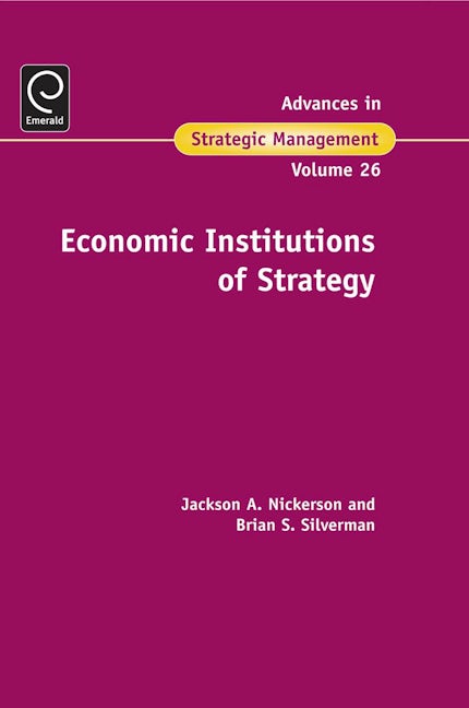 Book cover image for Economic Institutions of Strategy ISBN: 9781848554863