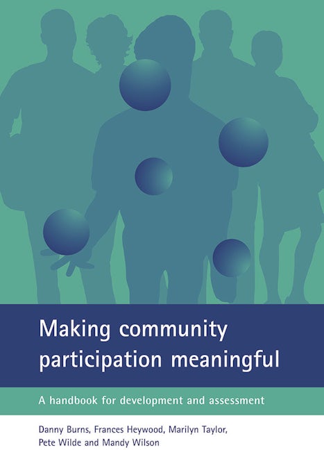Book cover image for Making community participation meaningful ISBN: 9781861346148