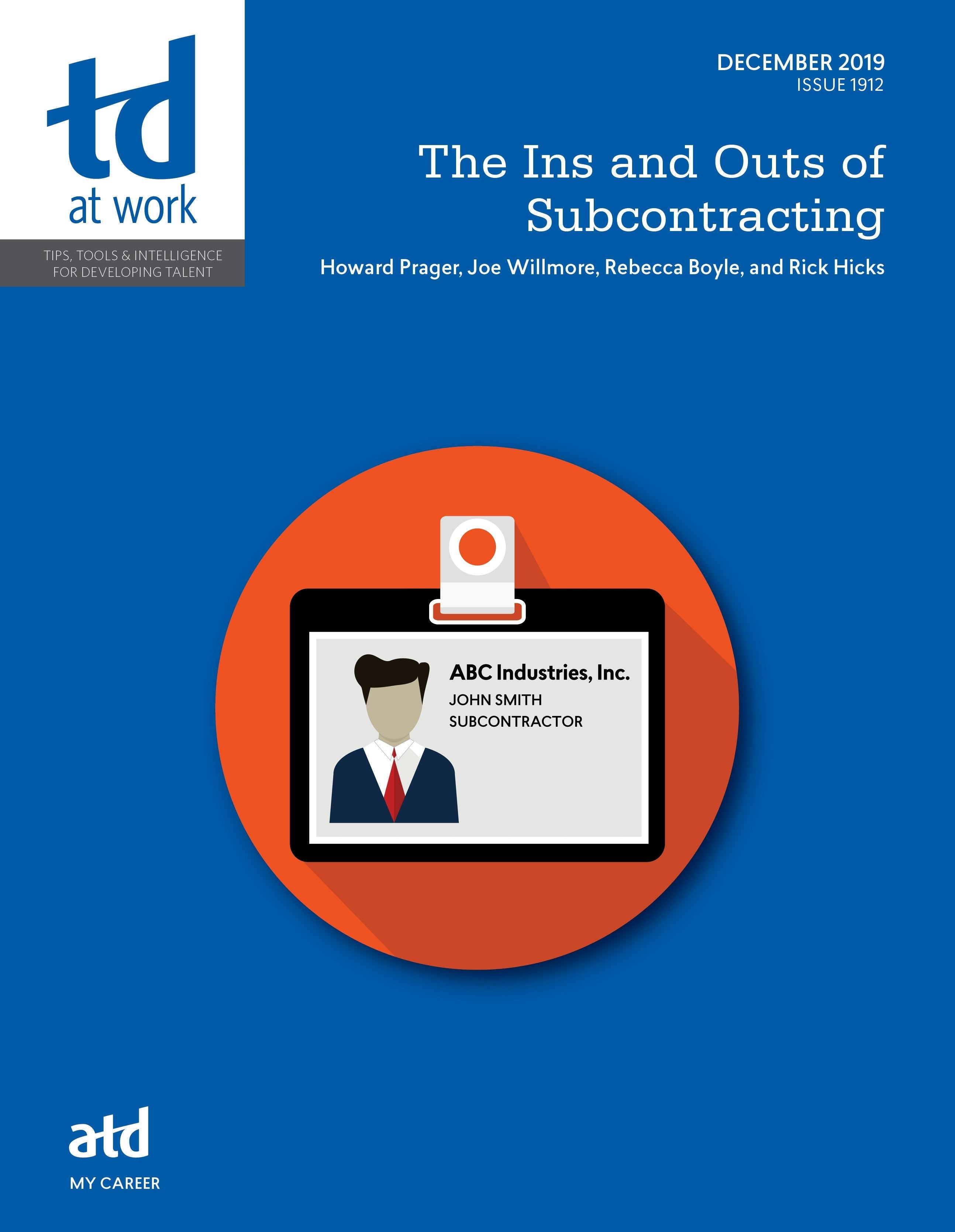 Book cover image for The Ins and Outs of Subcontracting ISBN: 9781950496112