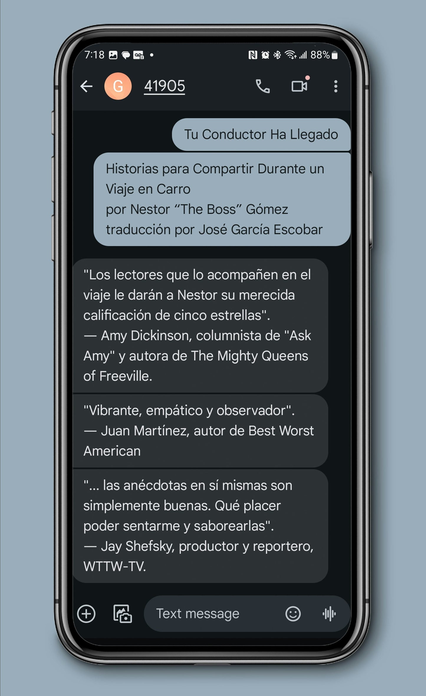 Book cover image for Tu Conductor Ha Llegado ISBN: 9781965199077