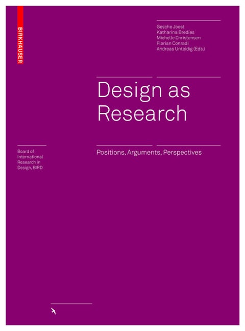 Book cover image for Design as Research ISBN: 9783035609196