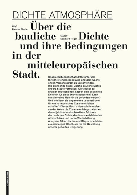 Book cover image for Dichte Atmosphäre ISBN: 9783035614831
