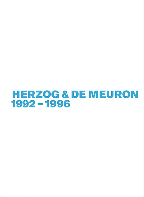 Book cover image for Herzog & de Meuron 1992-1996 ISBN: 9783035617177