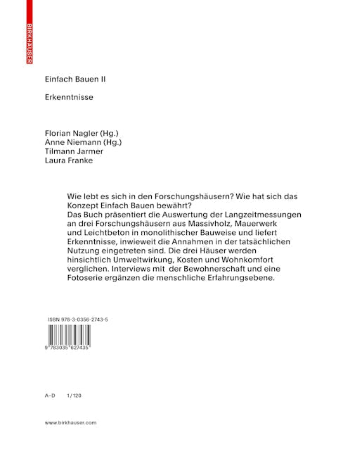 Book cover image for Einfach Bauen II ISBN: 9783035627435