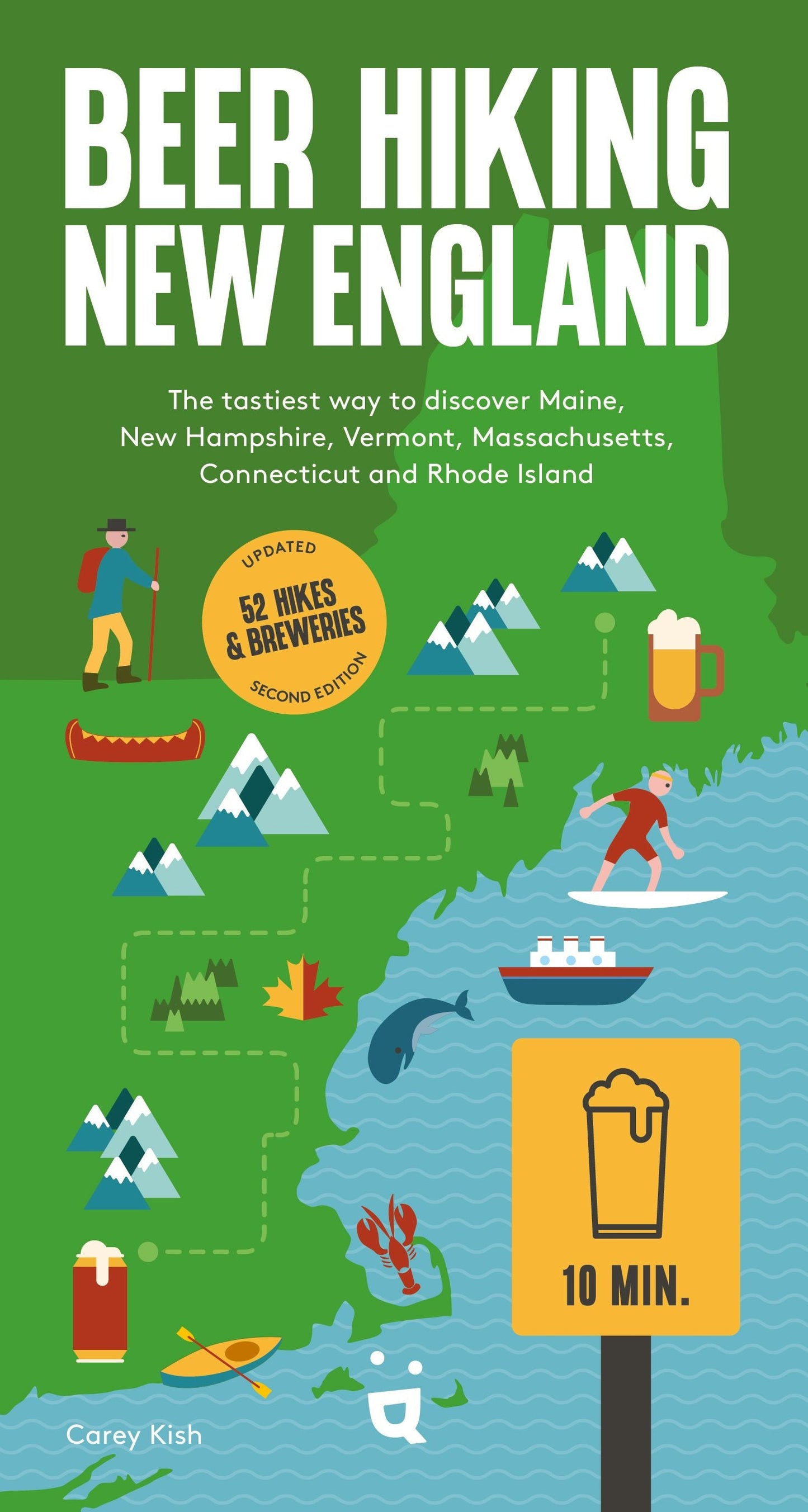 Book cover image for Beer Hiking New England ISBN: 9783039641055