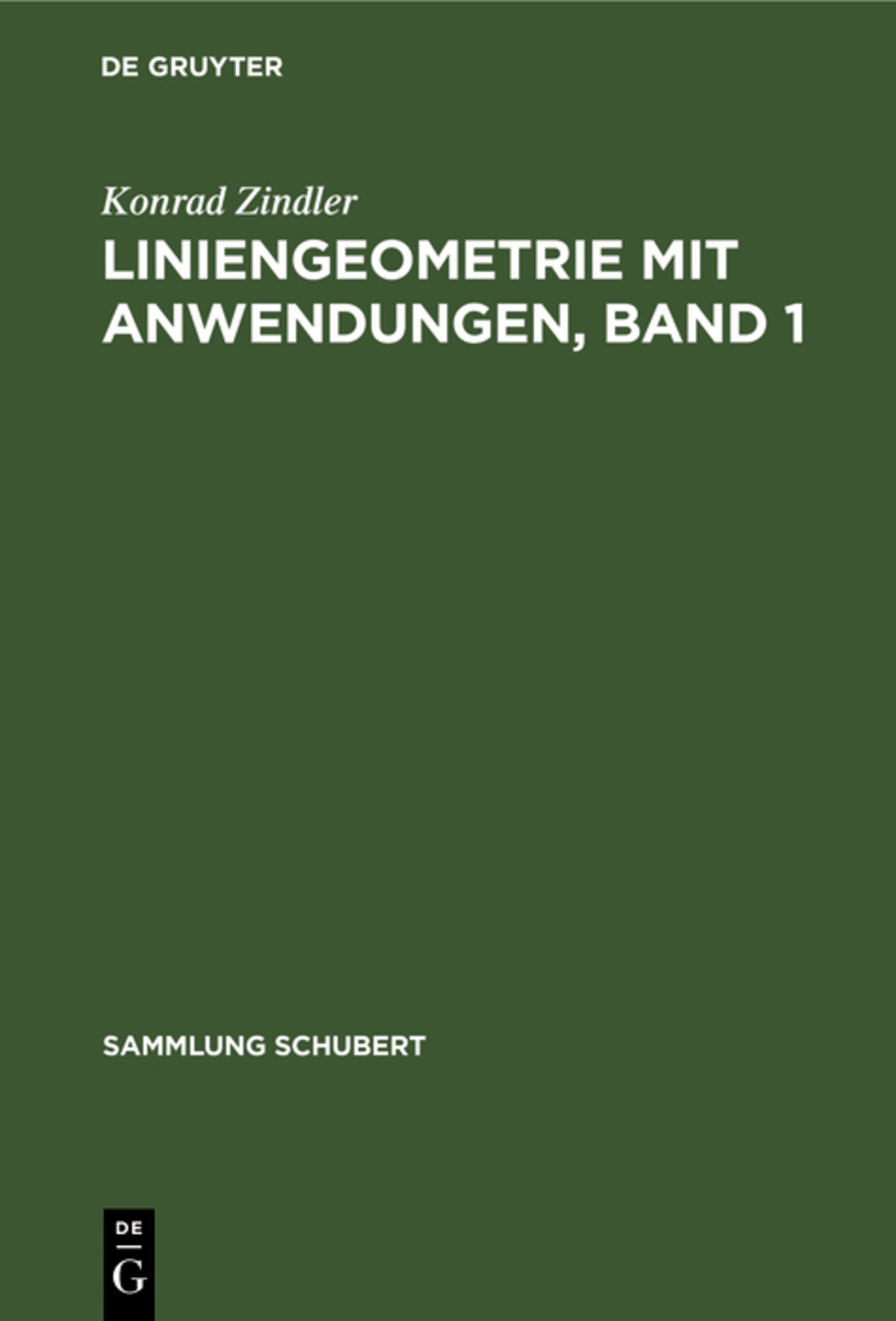 Cover image for Liniengeometrie mit Anwendungen ISBN 9783111191751