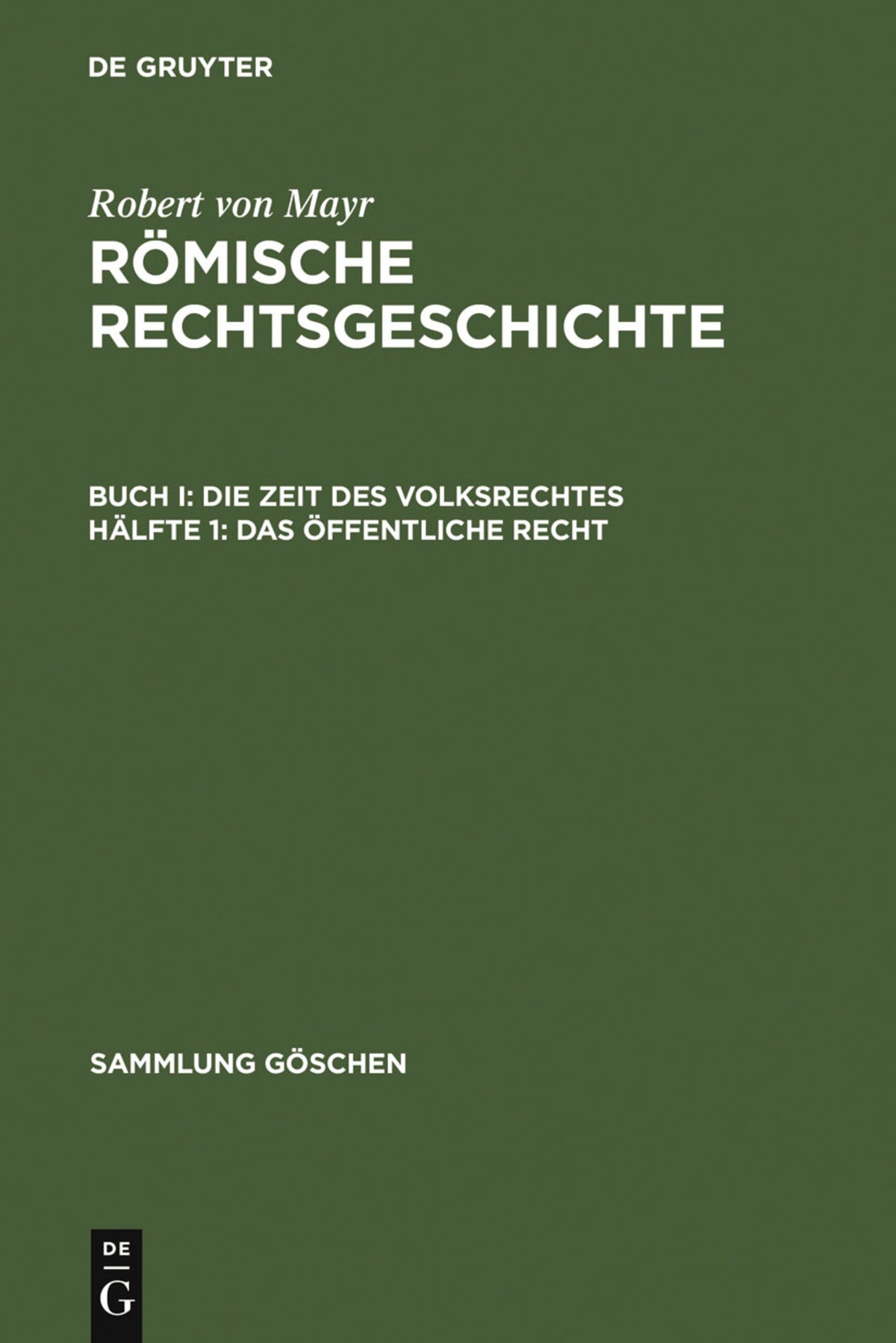 Cover image for Das öffentliche Recht ISBN 9783111221717