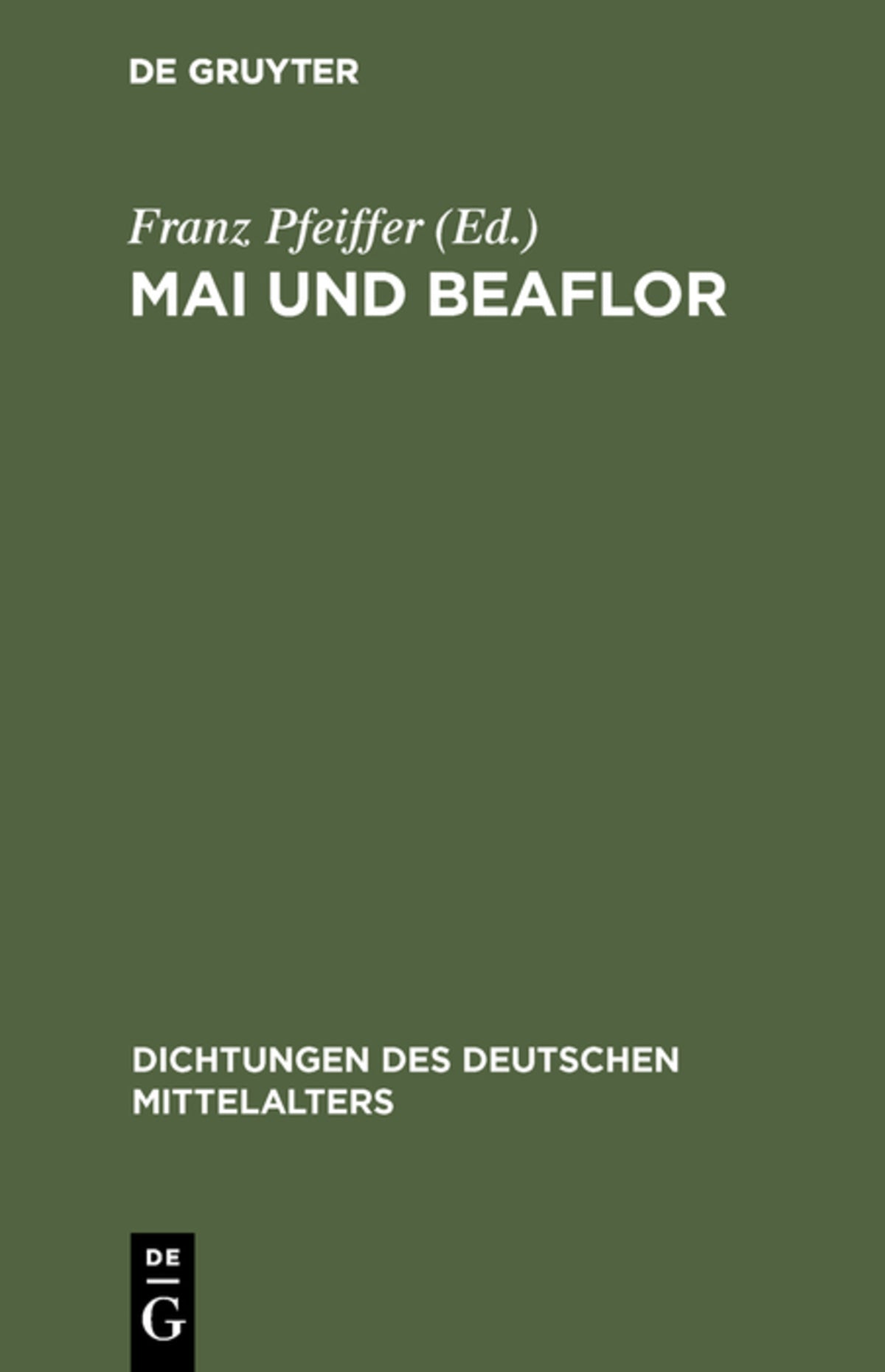 Cover image for Mai und Beaflor ISBN 9783111221908