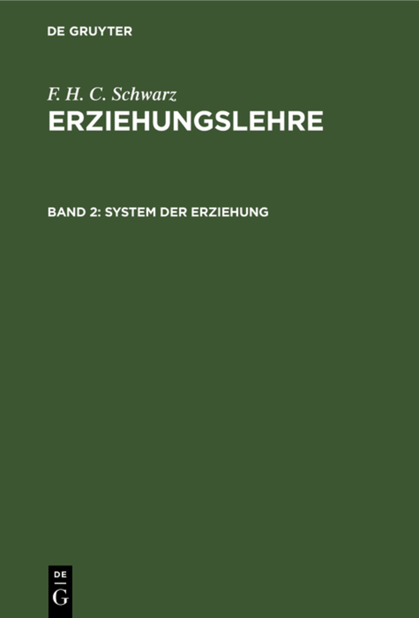 Cover image for System der Erziehung ISBN 9783111223698