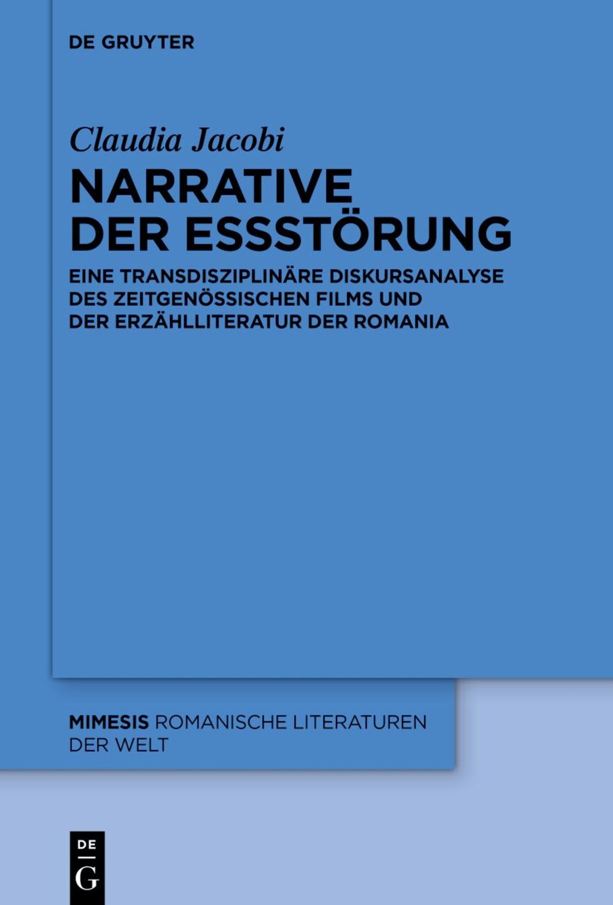 Cover image for Narrative der Essstörung ISBN 9783111233390