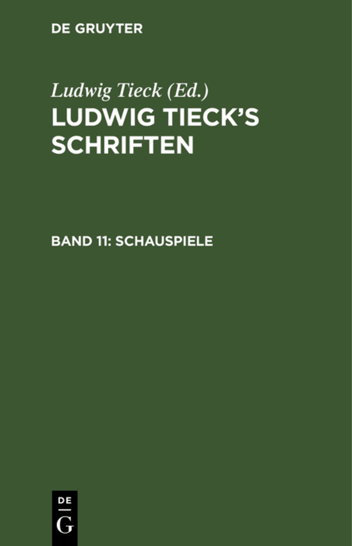 Cover image for Schauspiele ISBN 9783111247328