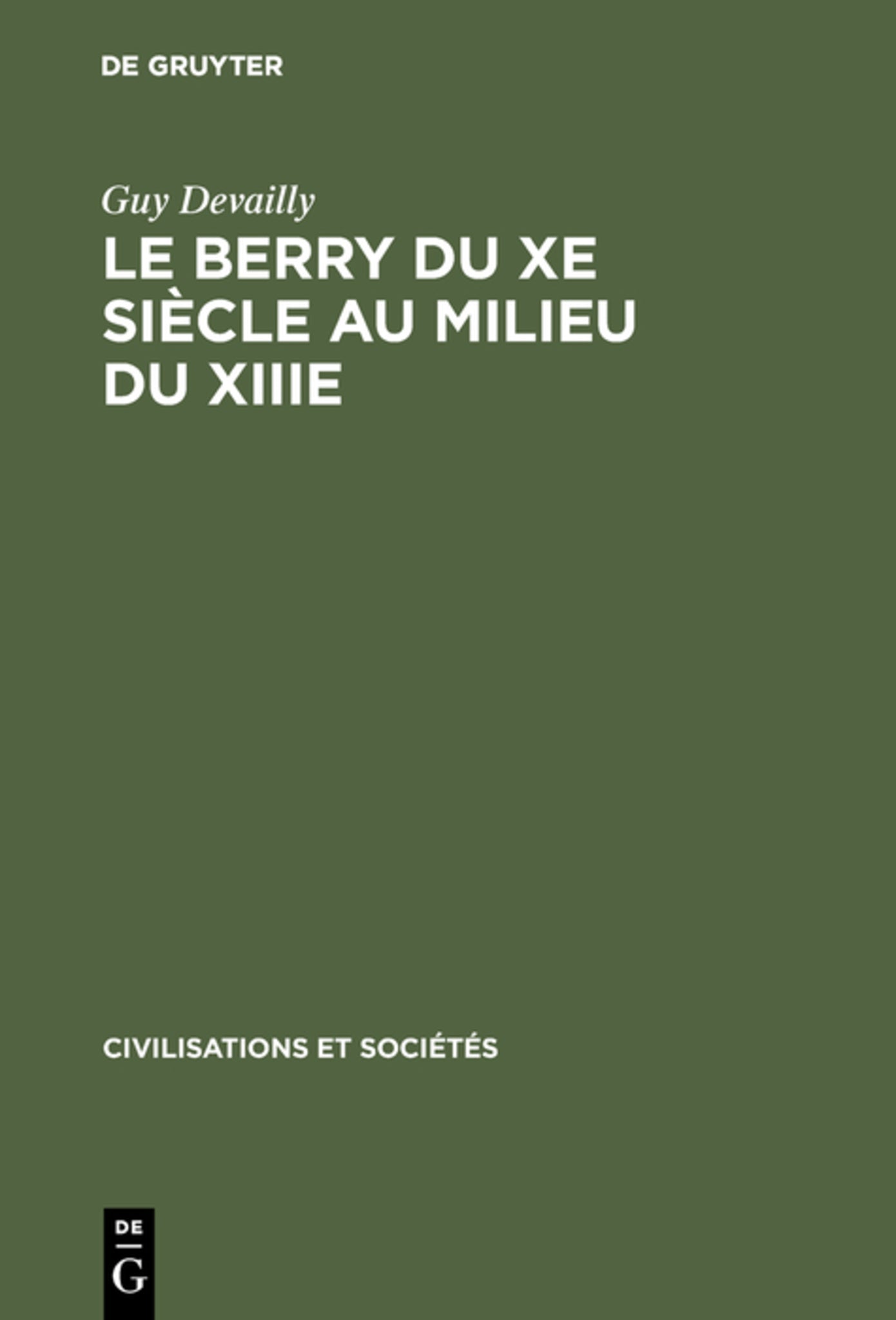 Cover image for Le Berry du Xe siècle au milieu du XIIIe ISBN 9783111251721