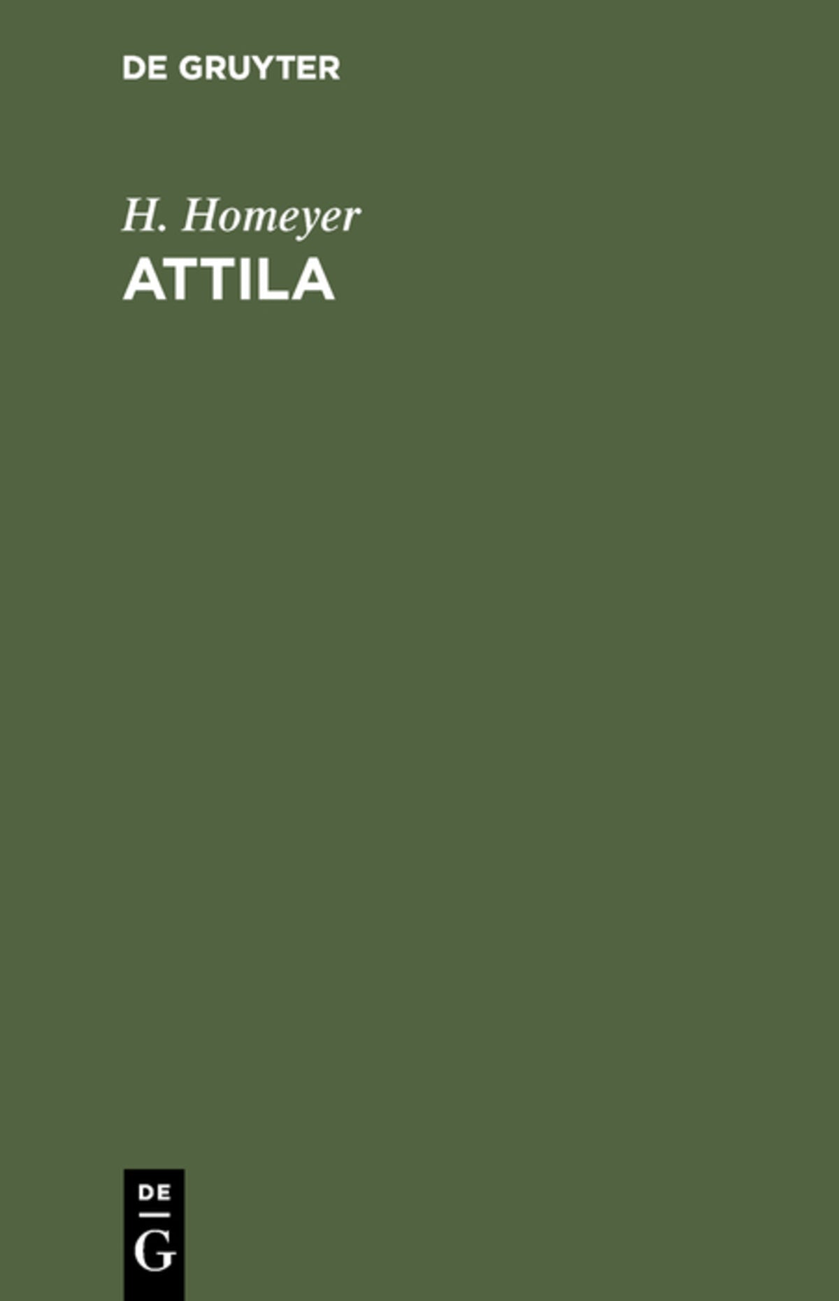 Cover image for Attila ISBN 9783111261997
