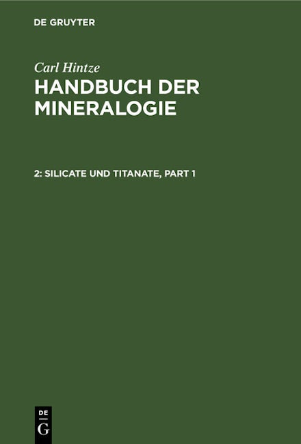 Book cover image for Silicate und Titanate ISBN: 9783112361030