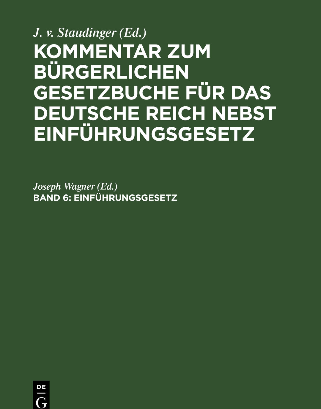 Cover image for Einführungsgesetz ISBN 9783112370810