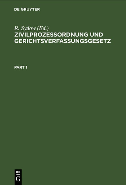 Zivilprozeßordnung und Gerichtsverfassungsgesetz