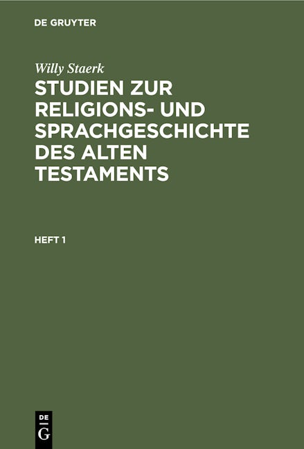 Book cover image for Heft 1 ISBN: 9783112423714