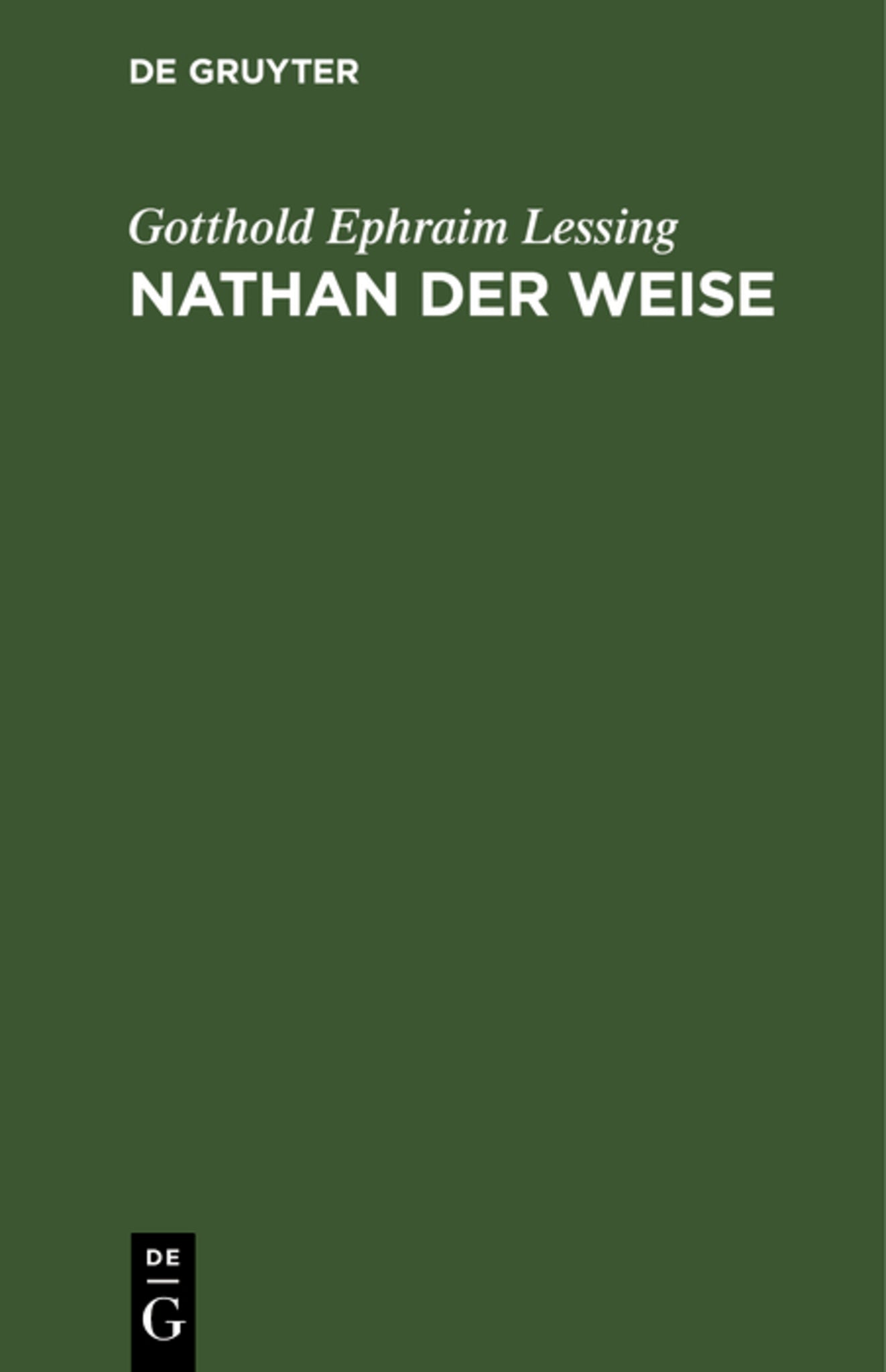 Cover image for Nathan der Weise ISBN 9783112625590