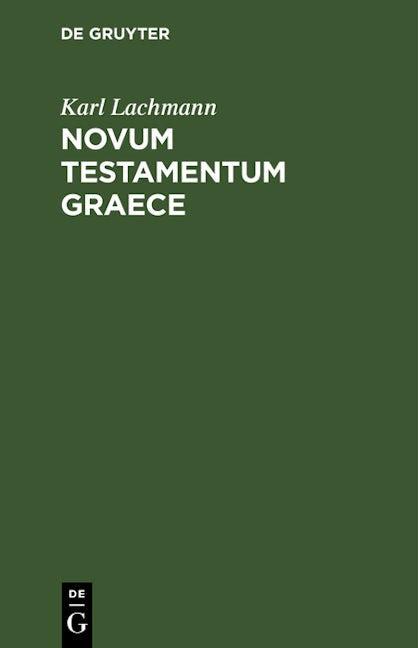 Book cover image for Novum Testamentum Graece ISBN: 9783112680575