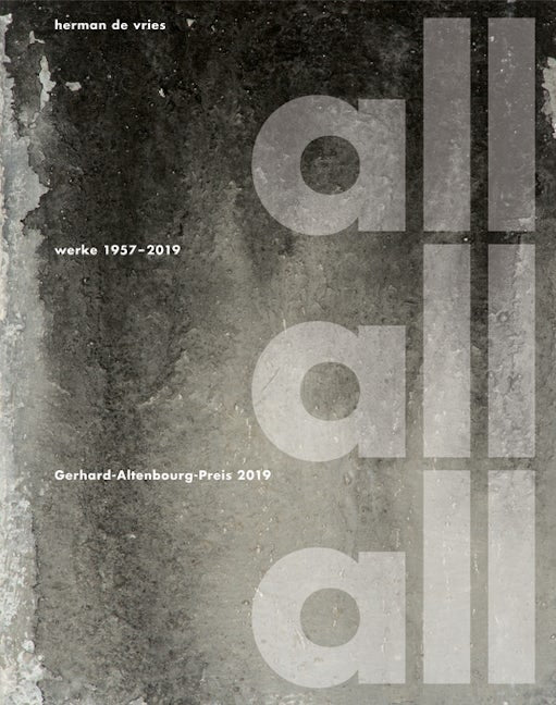 Book cover image for herman de vries, all all all – Werke 1957–2019 ISBN: 9783422981256