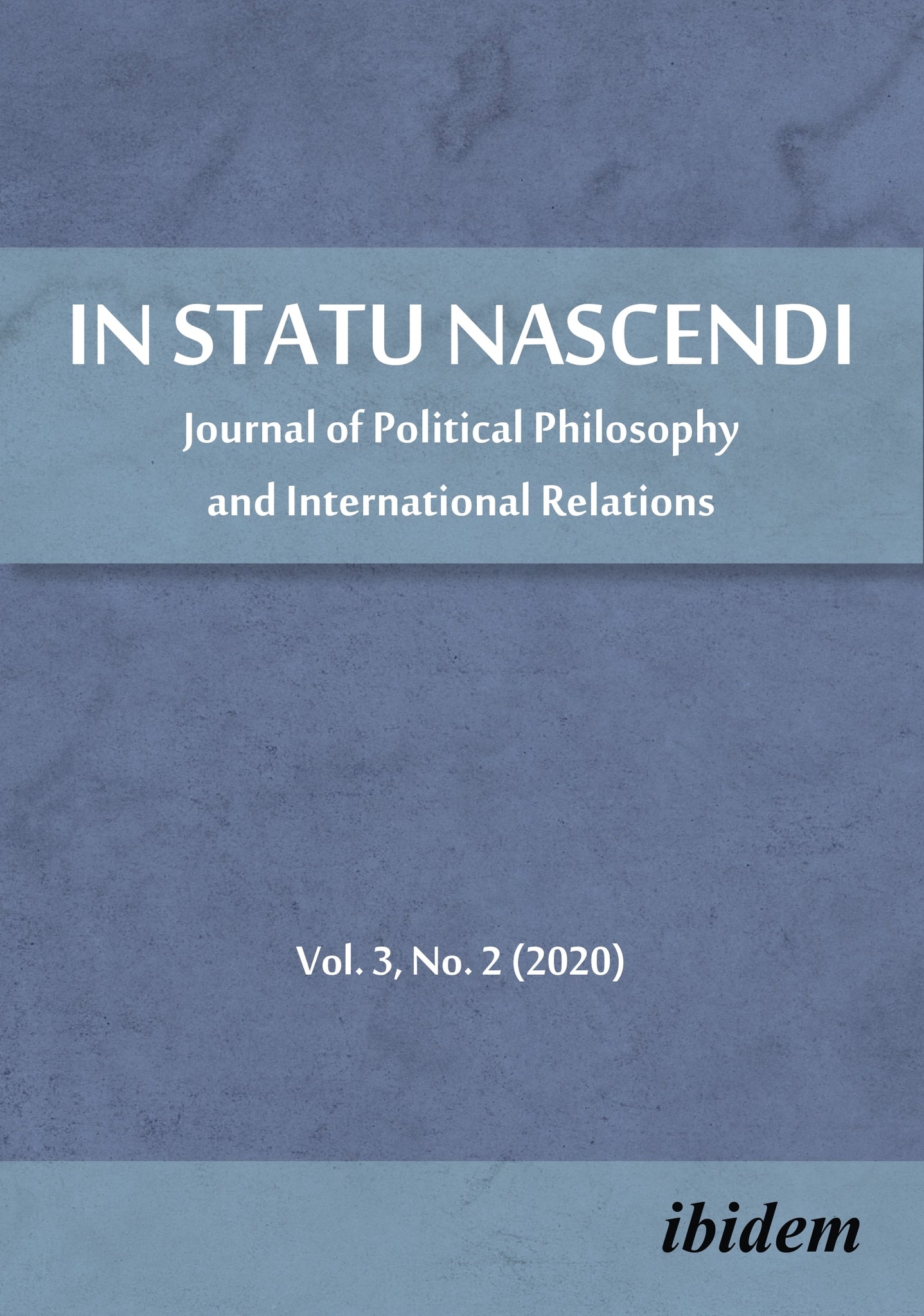 Cover image for In Statu Nascendi ISBN 9783838214696