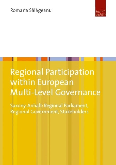 Book cover image for Regional Participation within European Multi-Level Governance ISBN: 9783863887414
