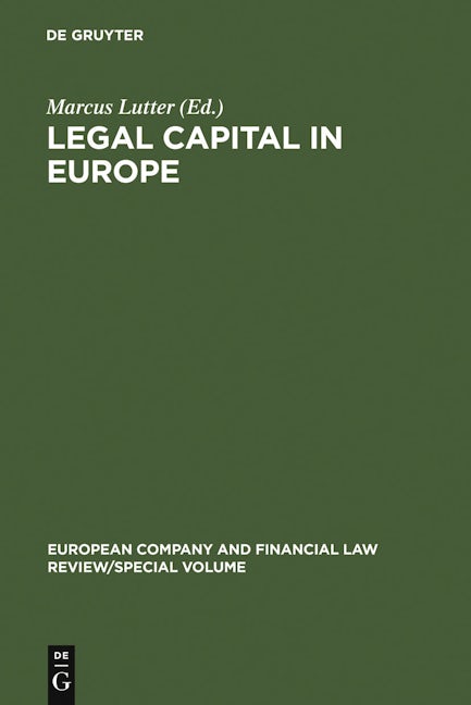 Book cover image for Legal Capital in Europe ISBN: 9783899493399