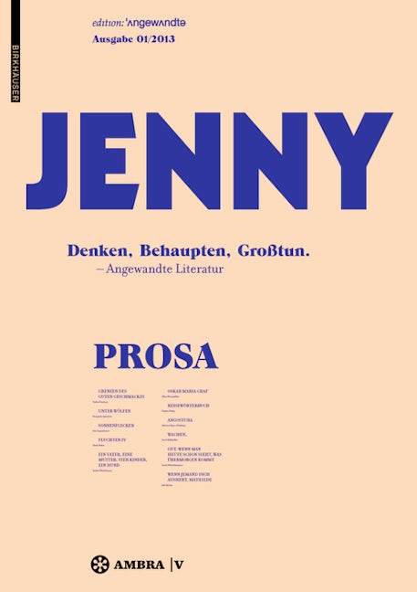 Book cover image for JENNY. Ausgabe 01 ISBN: 9783990436103