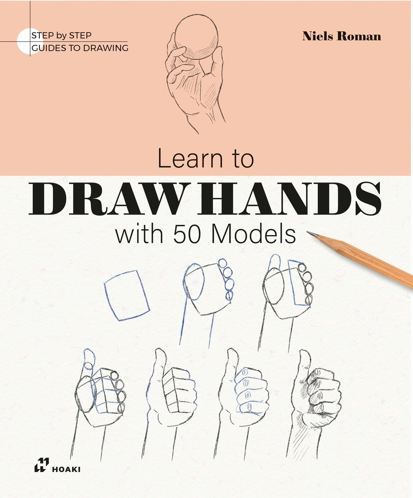 Book cover image for Learn to Draw Hands with 50 Models ISBN: 9788410650213