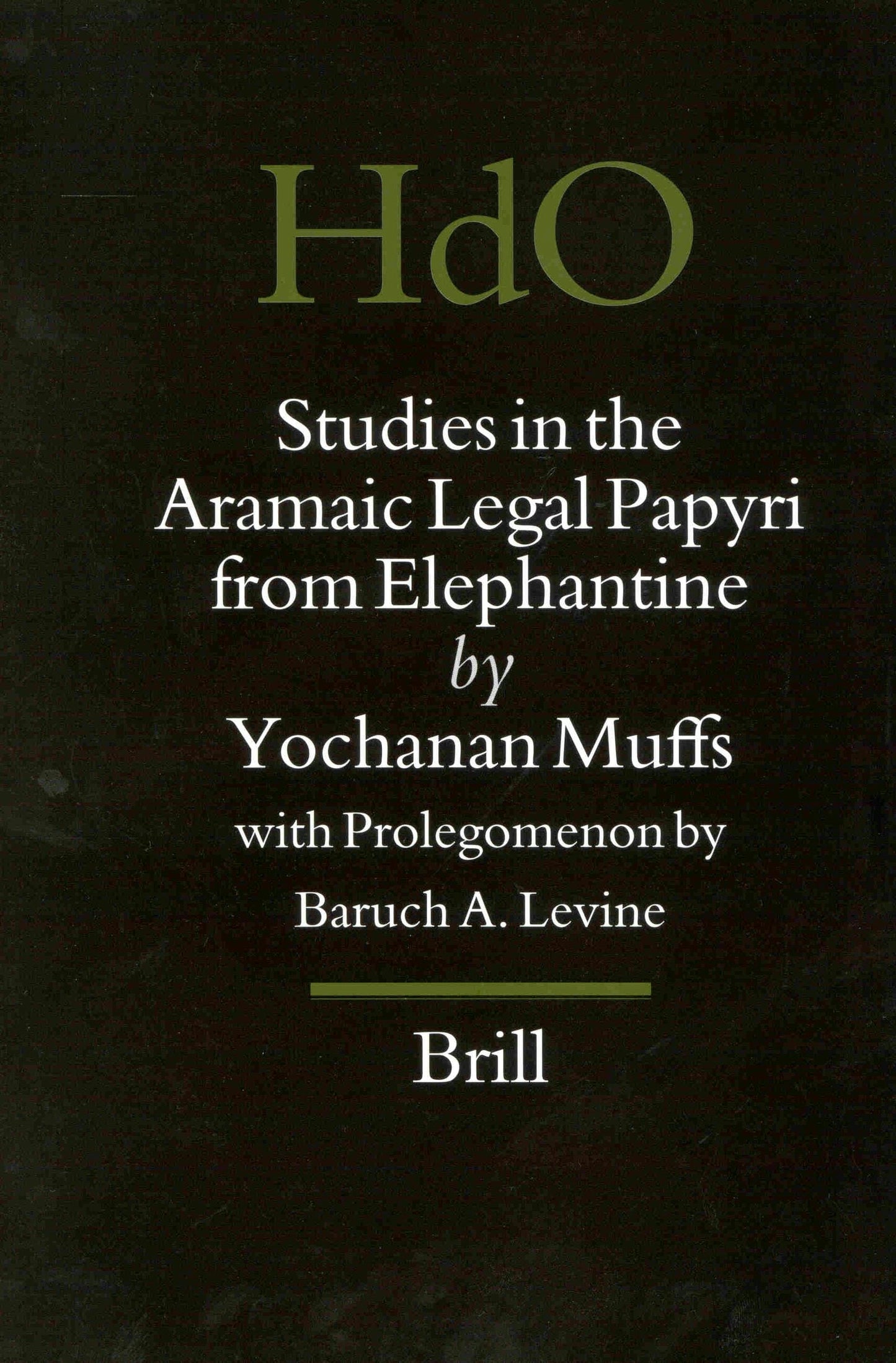 Book cover image for Studies in the Aramaic Legal Papyri from Elephantine ISBN: 9789004128682