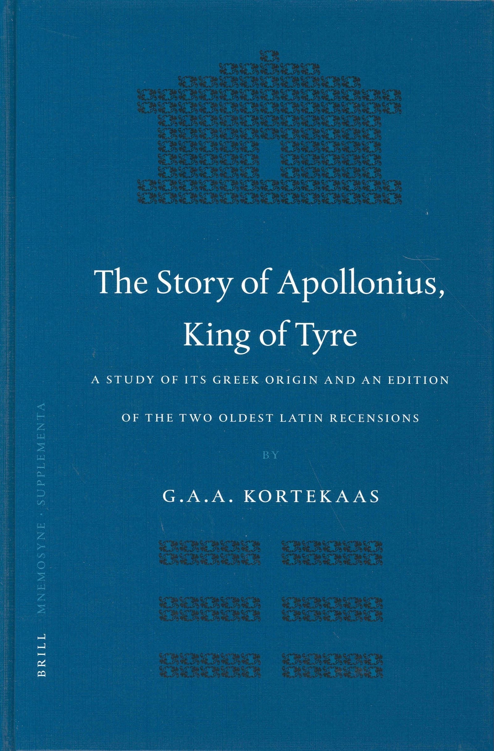 Book cover image for The Story of Apollonius, King of Tyre ISBN: 9789004139237