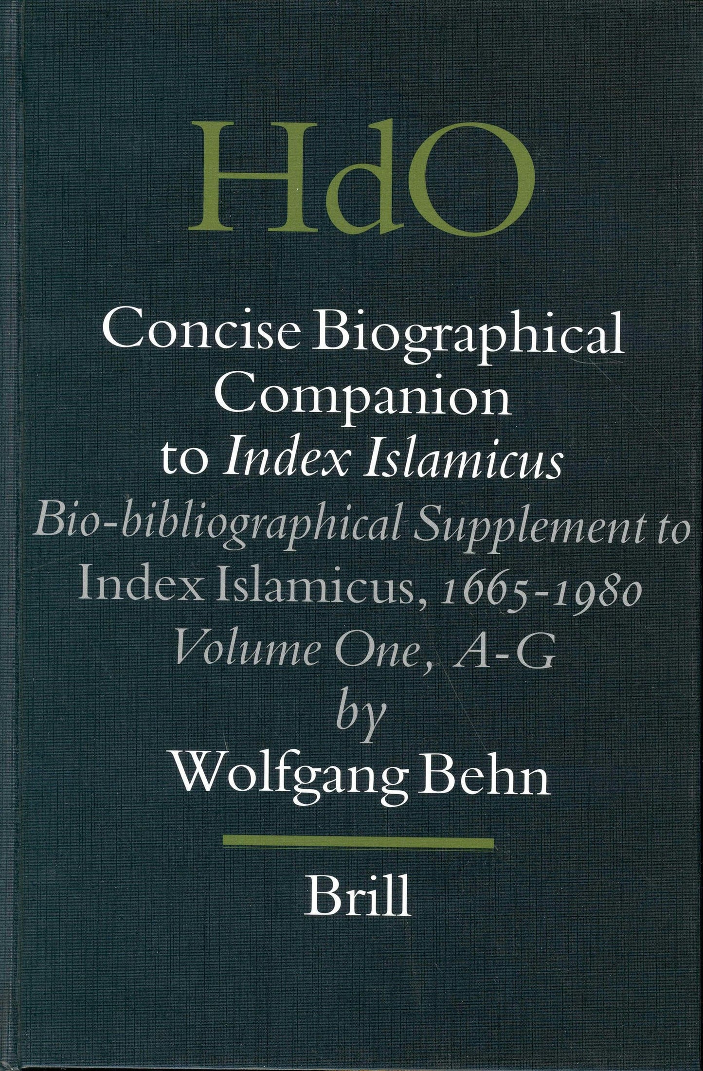 Book cover image for Concise Biographical Companion to Index Islamicus ISBN: 9789004141179