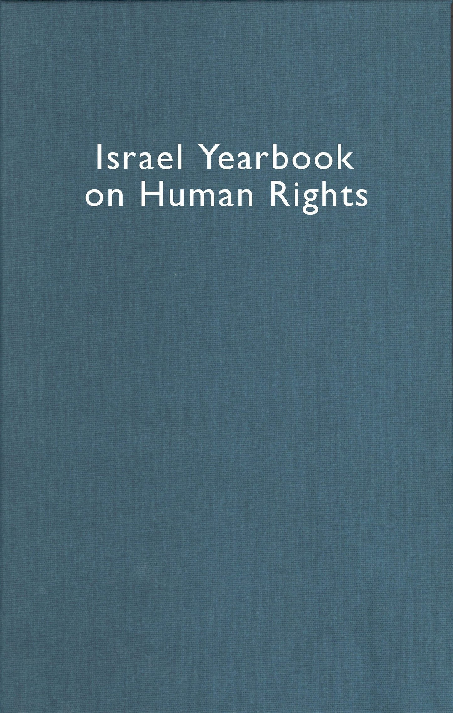 Book cover image for Israel Yearbook on Human Rights, Volume 34 (2004) ISBN: 9789004141780