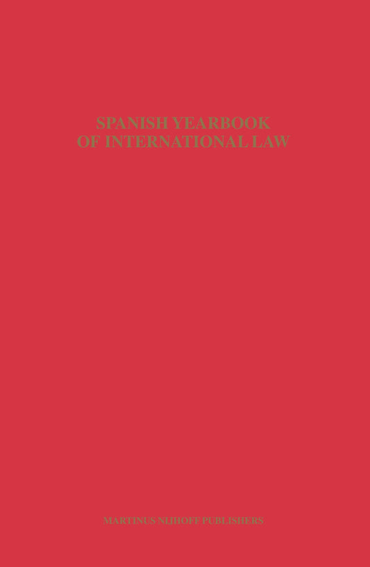 Spanish Yearbook of International Law, Volume 10 (2004)