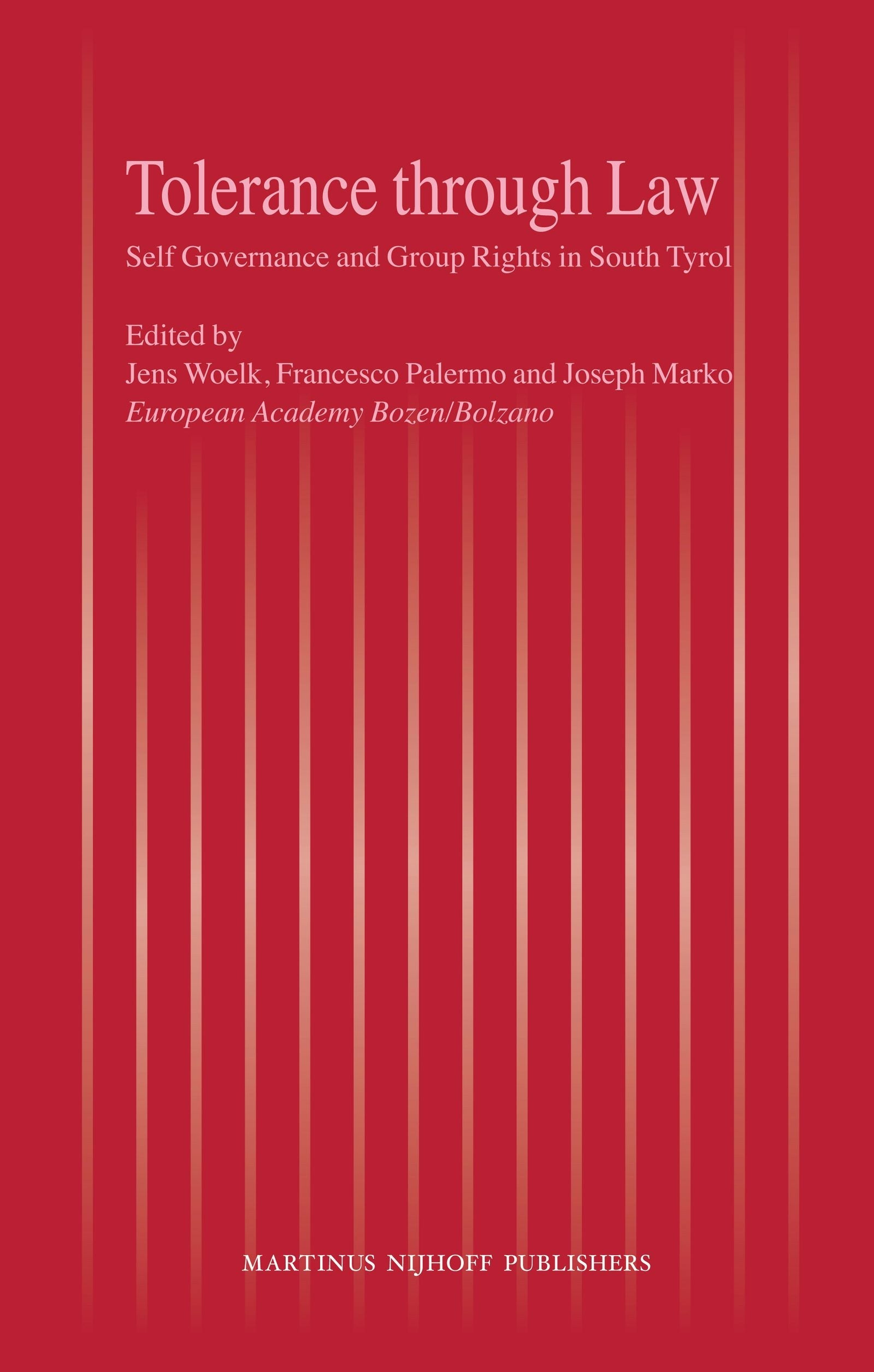Book cover image for Tolerance through Law ISBN: 9789004163027