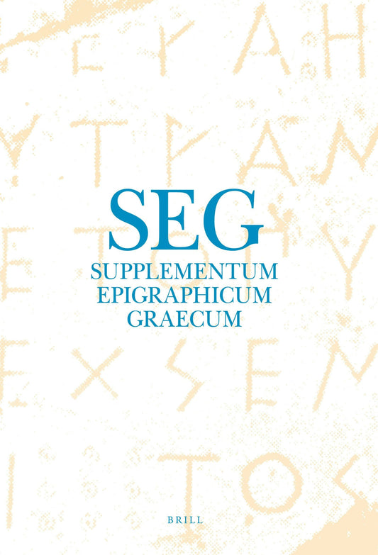 Supplementum Epigraphicum Graecum, Volume LIII (2003) (2 vols.)